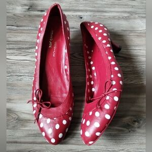 Irregular Choice Red Polka Dot Heels Women's Shoes Size 6